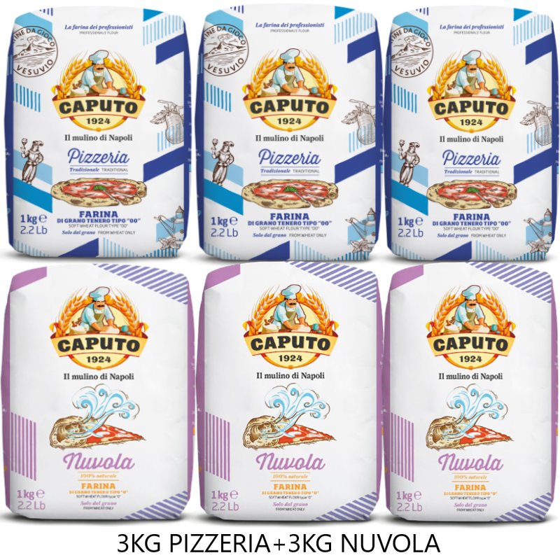 Farina Caputo Nuvola 3 KG + 3 KG Pizzeria Pizza Leggera ...